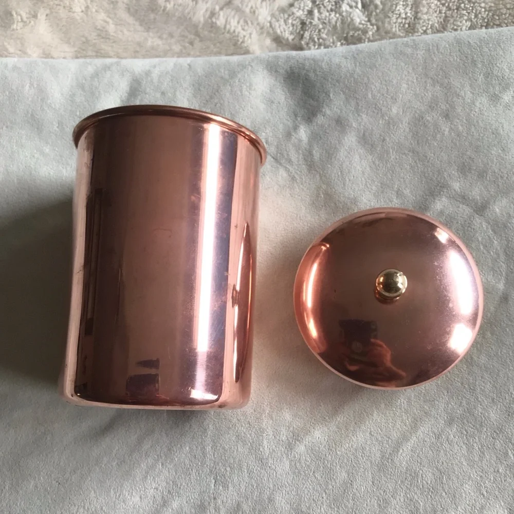 Williams-Sonoma Copper Canister with Lid - Rose Copper Finish